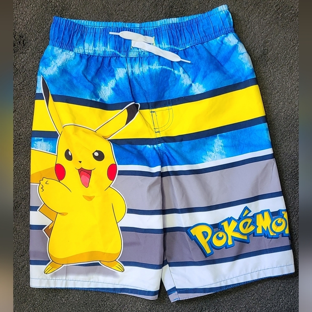 Pokémon swim trunks swim shorts‎ M BOYS BEACH POOL OCEAN